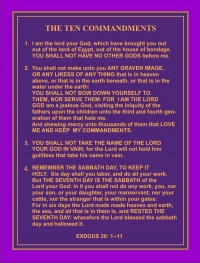 The Ten Commandments 1 -- 4