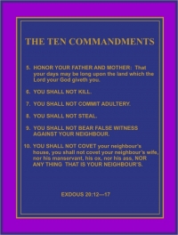 THE COMMANDMENTS 5 -- 10