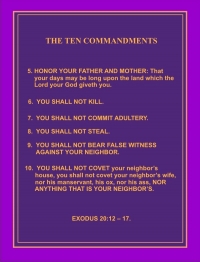 THE TEN COMMANDMENTS 5 -- 10